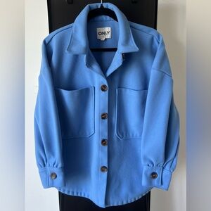 ONLY Women's Utility Jacket in Sky Blue